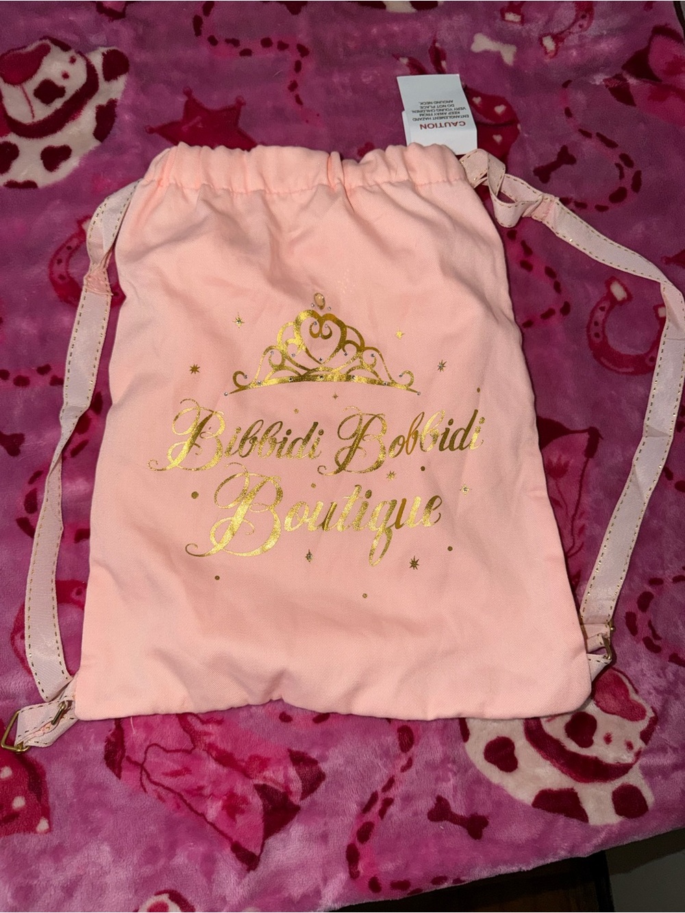 Bibbidi Bobbidi Boutique Pink Drawstring Bag